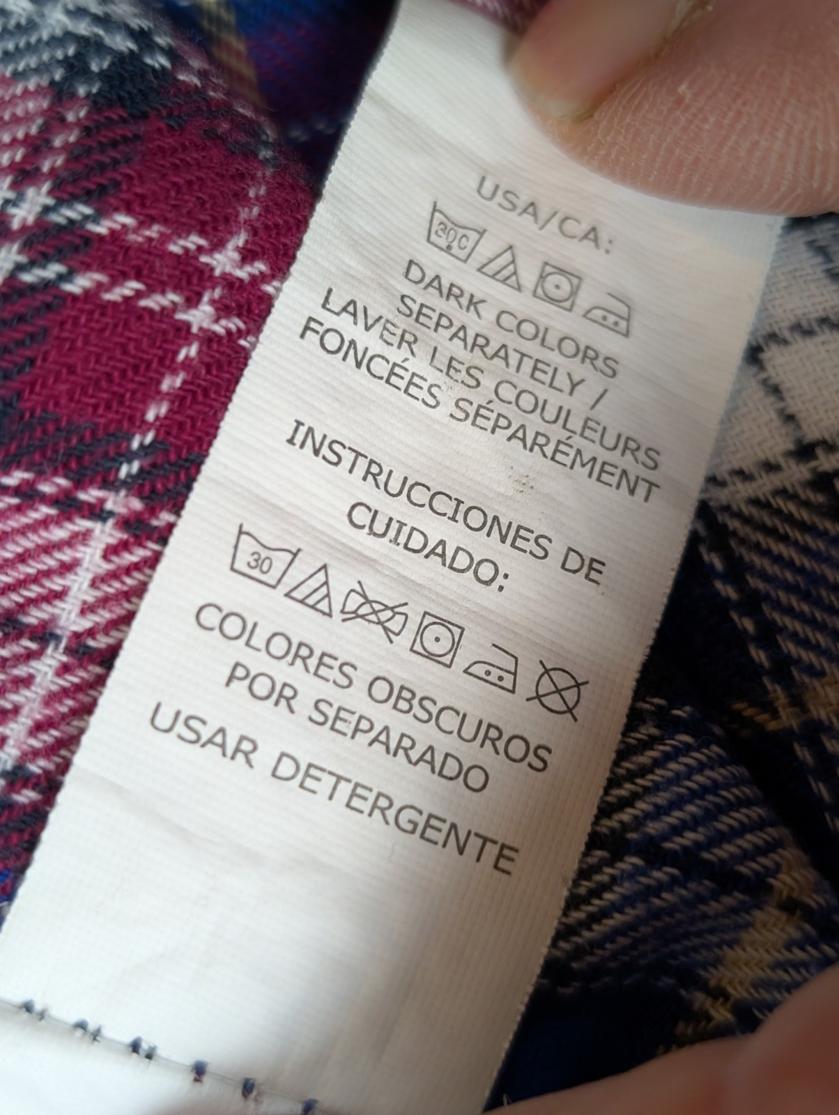 🐻 CHEMISE FLANELLE CHAPS M (M) CARREAUX FUCHSIA BLEU MARINE LOGO BRODÉ