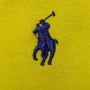 Polo manches courtes Polo Ralph Lauren jaune logo bleu coton Custom Fit L