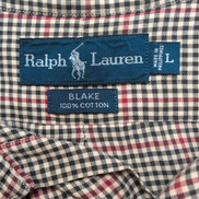 Chemise Ralph Lauren Blake L/XL Camel Noir Rouge Flanelle Button Down Shirt