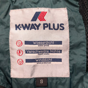 K-WAY Plus Veste Imperméable S Vert Foncé Coupe-Vent Capuche dans Col | 319BSR