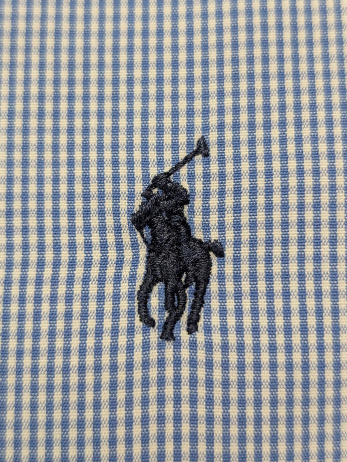 Chemise Polo Ralph Lauren Shirt L Custom Fit Rayée Bleu Blanc Button Down
