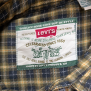 Chemise LEVI'S Flanelle à Carreaux Jaune et Noir Manches Longues - Taille L
