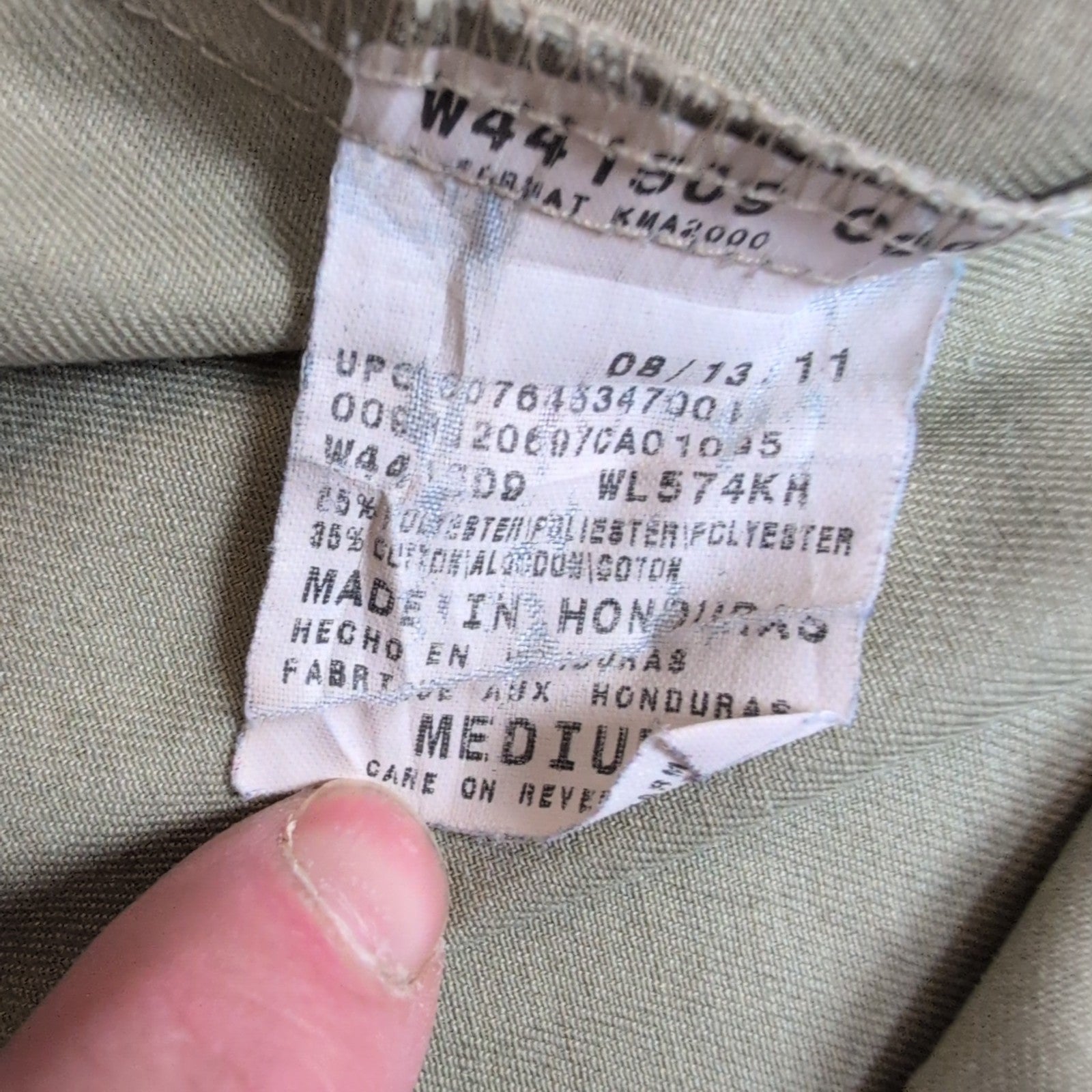 Chemise Dickies Beige M Workwear Vintage Poche Stylo