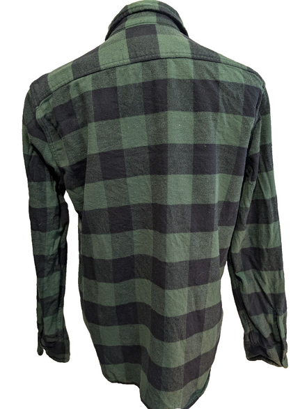 🔥 Chemise LEVI'S Flanelle Épaisse à Carreaux Vert et Noir Manches Longues T.L