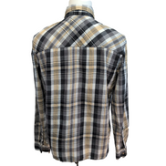 Chemise Levi's Vintage Carreaux Jaune / Noir Taille M manches longues