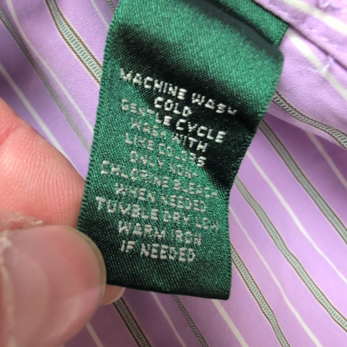Chemise Lauren Ralph Lauren Femme 2XL Lilas Rayures Vertes manches longues