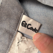 Chemise BURBERRY L Bleu Oxford Logo Rouge 100% Coton Manches Longues