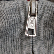 Gilet Tommy Hilfiger Gris Clair Zippé - Mélange Soie & Coton - Taille L