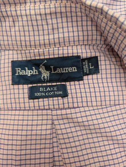 Chemise Polo Ralph Lauren Shirt L Blake Oxford Lila Manches Courtes Button Down