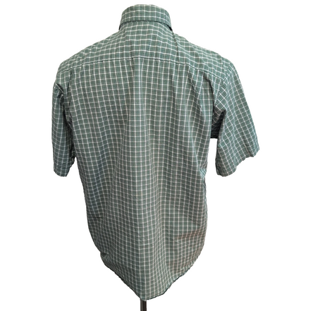Chemise Wrangler Manche Courte Verte Carreaux Taille M Une Poche