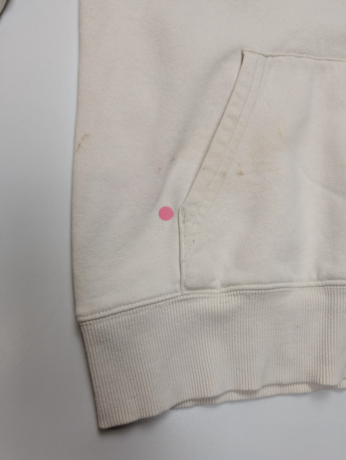 The North Face Sweat à Capuche Blanc - Grand Logo Carré au Dos - Taille XL Femme