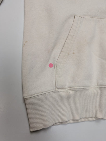 The North Face Sweat à Capuche Blanc - Grand Logo Carré au Dos - Taille XL Femme