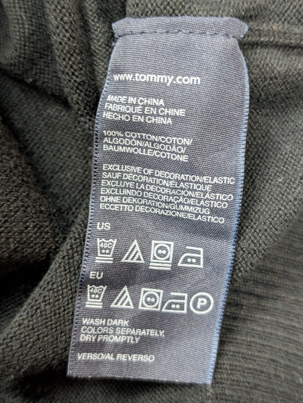 Pull Tommy Hilfiger Homme Col V Noir Profond - Taille L