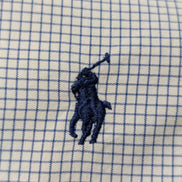 Chemise Polo Ralph Lauren Shirt XL Carreaux Bleu Blanc Col Classique Coton