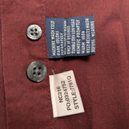 Chemise shirt Chaps Ralph Lauren M bordeaux coton manches longues button down