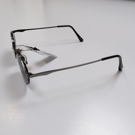Lunettes de soleil Y2K Ovales Acier Brossé Gris Foncé Monture Moustache