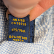 Chemise Ralph Lauren bleue manches courtes logo bleu avec poche taille M oxford 