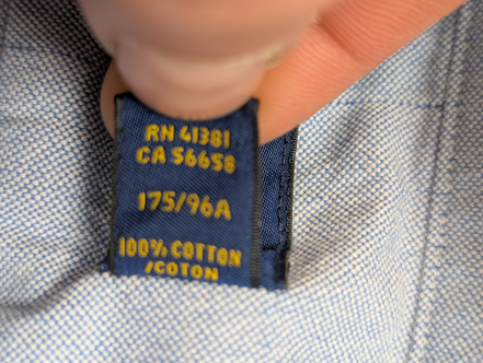 Chemise Ralph Lauren bleue manches courtes logo bleu avec poche taille M oxford 