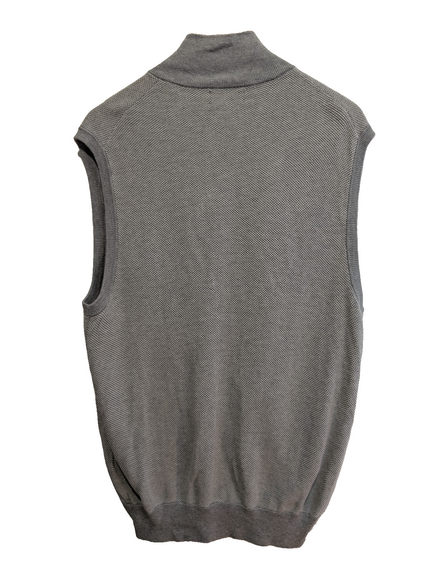 Gilet Polo Ralph Lauren sans manches gris zippé coton Pima taille M