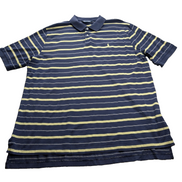 Polo manches courtes Polo Ralph Lauren Golf XL marine rayures jaunes coton Pima