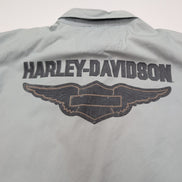 Chemise Harley Davidson XL Grise Logo Dos Vintage manches courtes