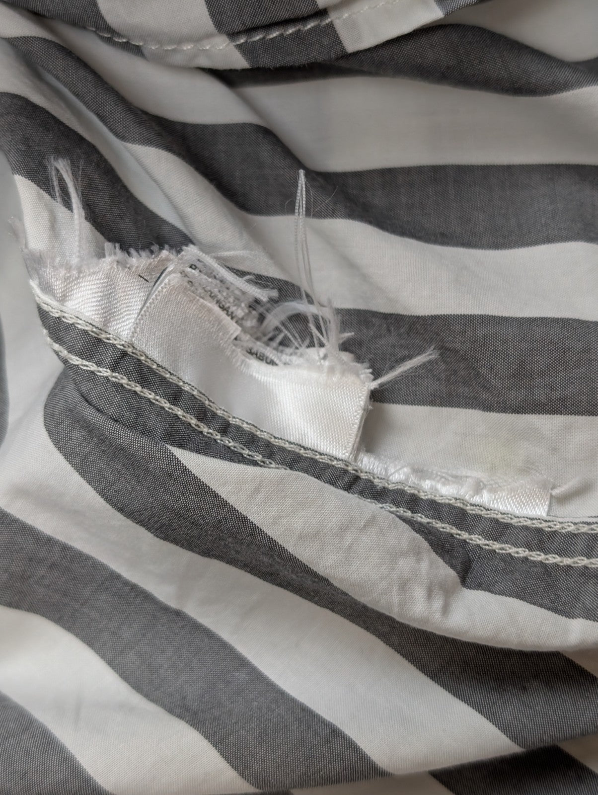 Chemise Levi's à Rayures Grises et Blanches Manches Longues Taille L