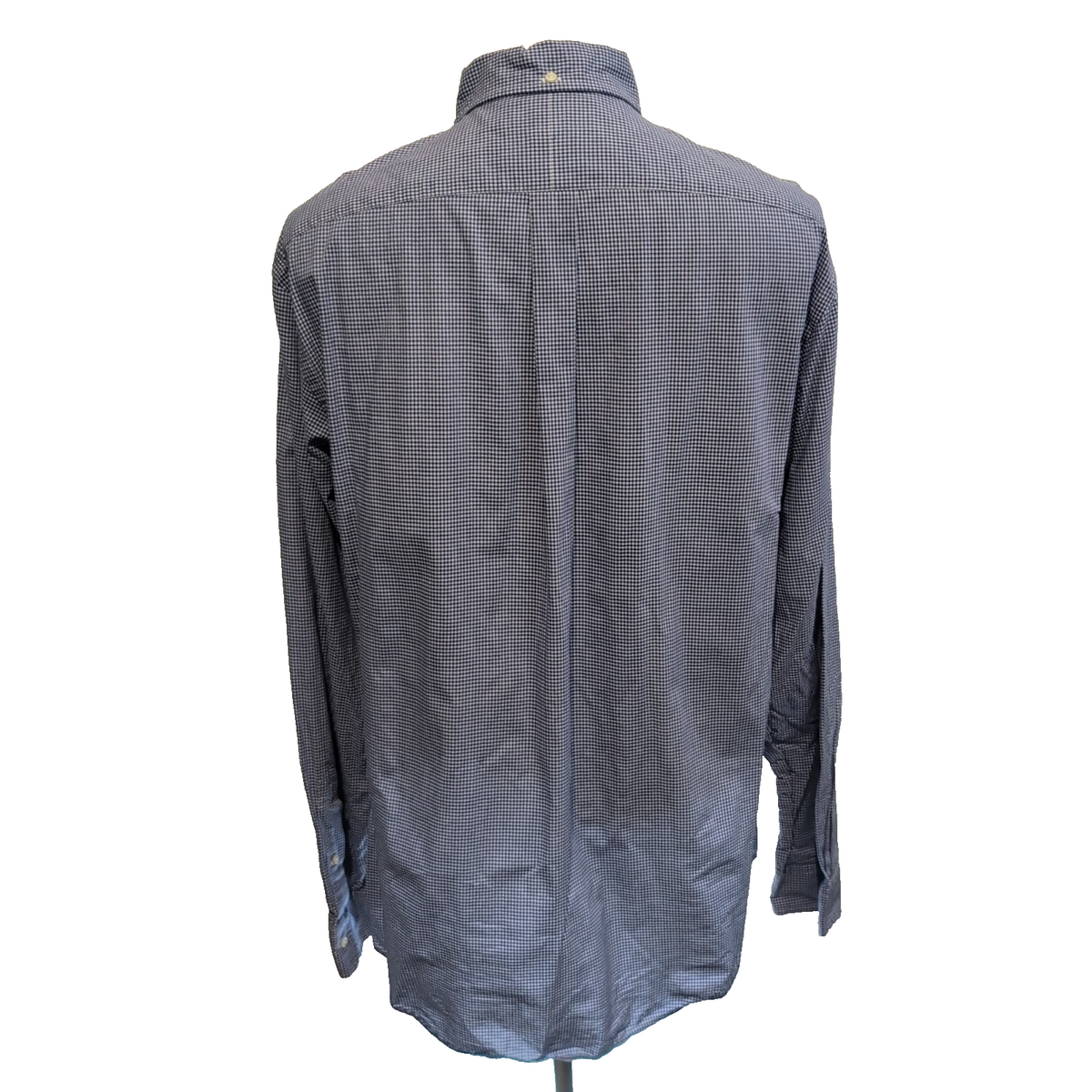 Chemise Ralph Lauren XL Custom Fit Shirt Button Down Bleue Carreaux Logo Jaune
