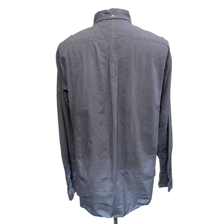 Chemise Ralph Lauren XL Custom Fit Shirt Button Down Bleue Carreaux Logo Jaune