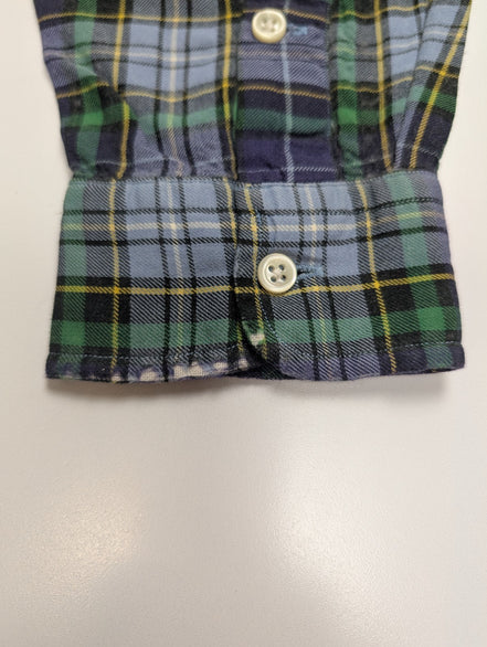 Ralph Lauren Chemise Homme M Vert Bleu Carreaux Flanelle Légère Blake