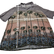 Chemise hawaïenne Batik Bay manches courtes palmiers taille XL
