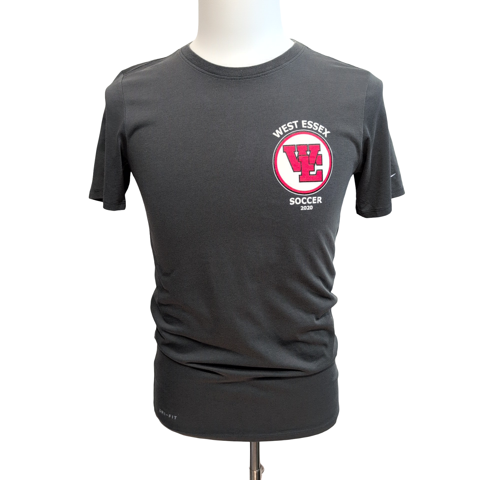 T-shirt Nike Dri-FIT XS Gris West Essex Soccer 2020 Flocage Sport