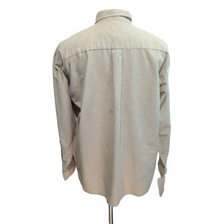 Chemise Dickies XL XXL Beige Oxford 65% Coton Poche Logo Manches Longues