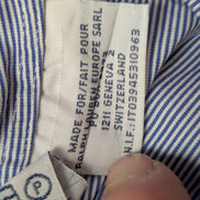 Chemise Polo Ralph Lauren Shirt M/L Regent Custom Fit Bleu Rayé Classique