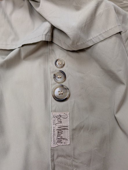 Trench-Coat Long London Fog Femme M Beige Crème Classique Imperméable