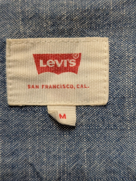 Chemise LEVI'S Bleu Effet Jean Denim Manches Longues - Taille M