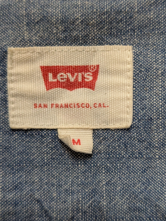 Chemise LEVI'S Bleu Effet Jean Denim Manches Longues - Taille M