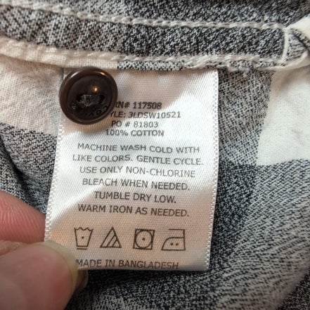 Chemise LEVI'S Homme L Grise et Blanche à Carreaux Manches Courtes