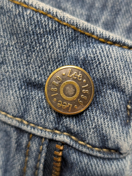 Jean Lee Homme Bleu Patiné Stretch W38 L29 Vintage Original Denim