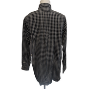 Chemise Ralph Lauren Blake Taille L Noire Carreaux Blancs 100% Coton Logo Noir