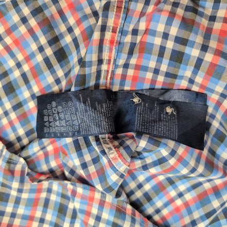 Chemise Tommy Hilfiger Carreaux Bleu Blanc Rouge Manches Longues - Taille XL