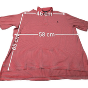 Polo manches courtes Polo Ralph Lauren Golf L rose rayures coton logo marine