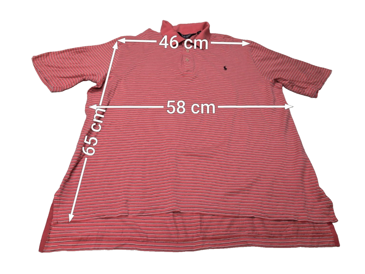 Polo manches courtes Polo Ralph Lauren Golf L rose rayures coton logo marine