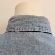 Chemise LEE Western Made in USA M L Bleu Jean Boutons Pression Coton