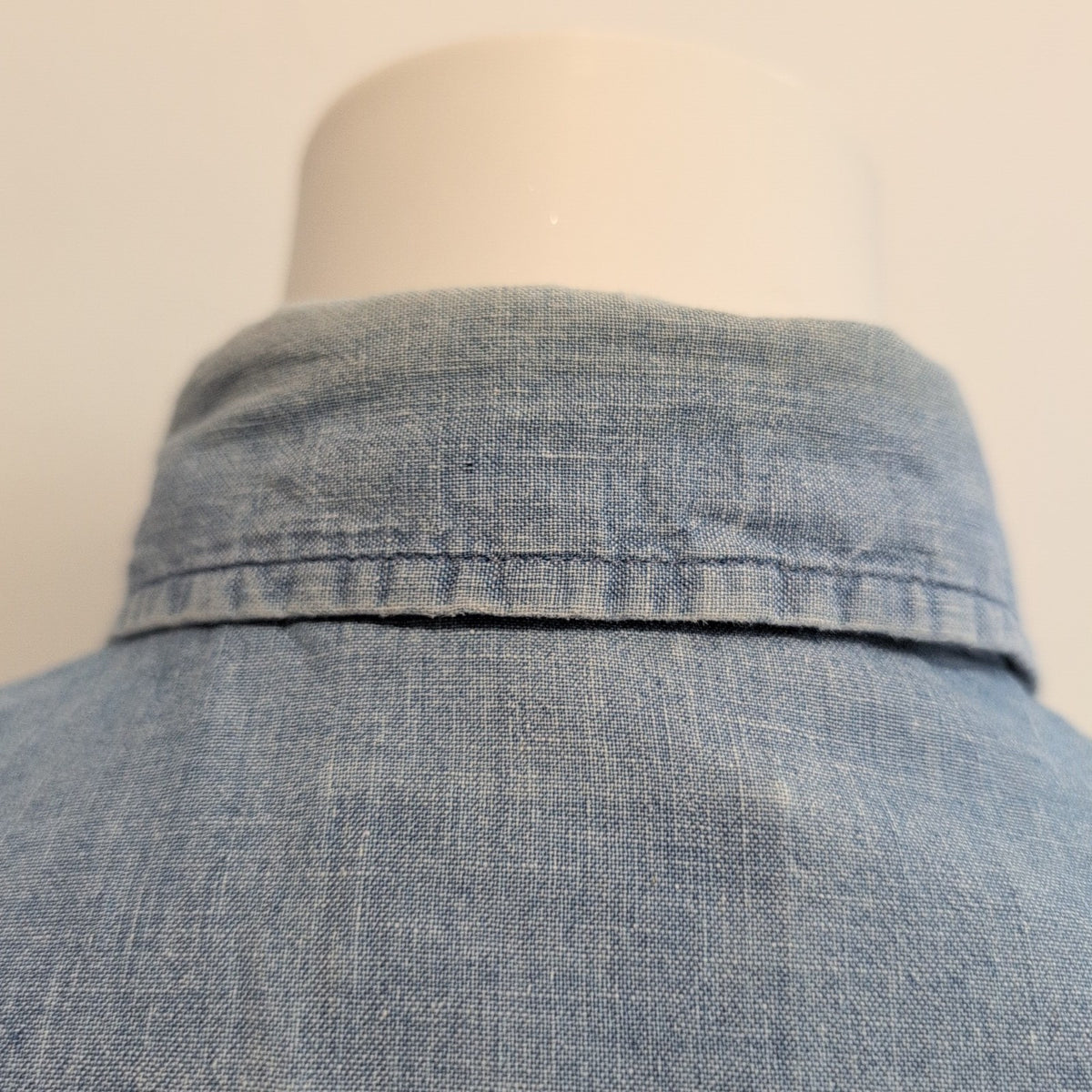 Chemise LEE Western Made in USA M L Bleu Jean Boutons Pression Coton