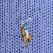 Pull Polo by Ralph Lauren col rond lilas violet logo multicolore coton L