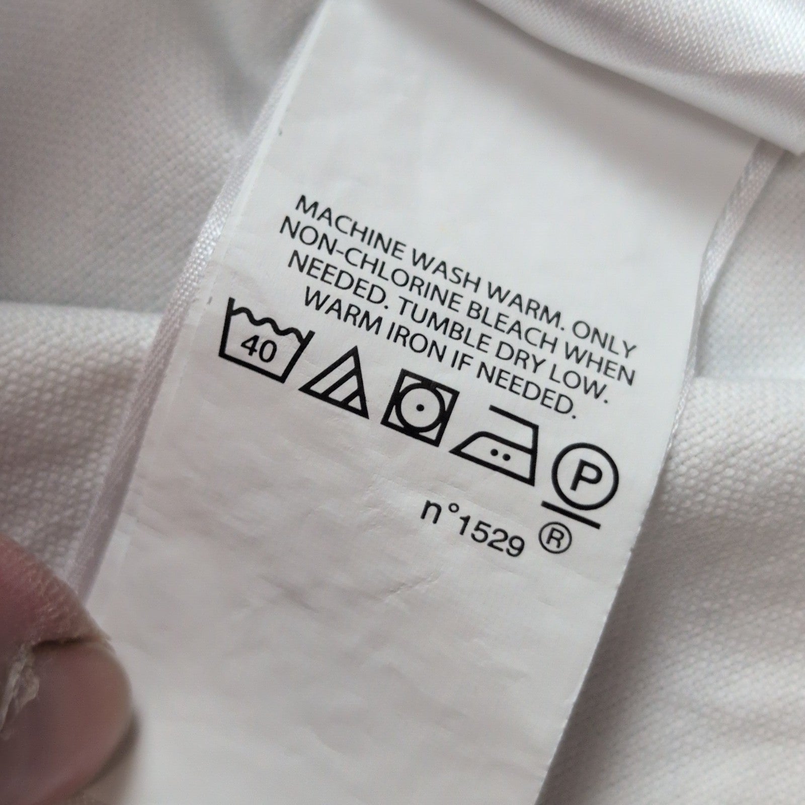 Chemise Ralph Lauren M Classic Fit blanc manches courtes logo bleu marine