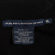 Polo manches courtes Ralph Lauren Sport femme XL taille S/M noir logo rose