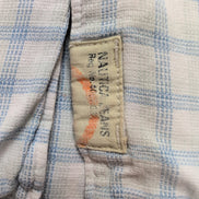 Chemise Nautica Bleu Carreaux Taille XL TG 100% Coton Manches courtes Poche