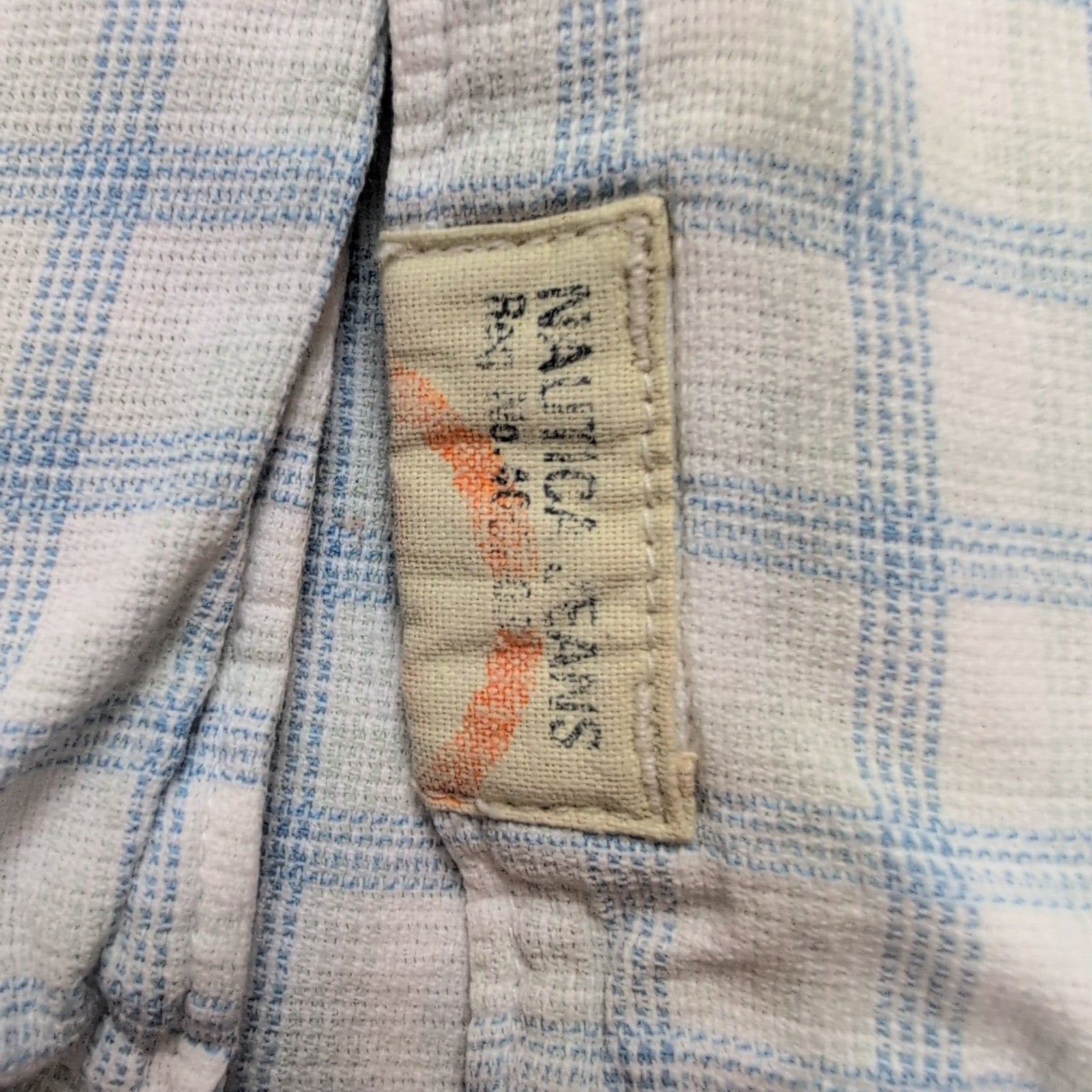 Chemise Nautica Bleu Carreaux Taille XL TG 100% Coton Manches courtes Poche