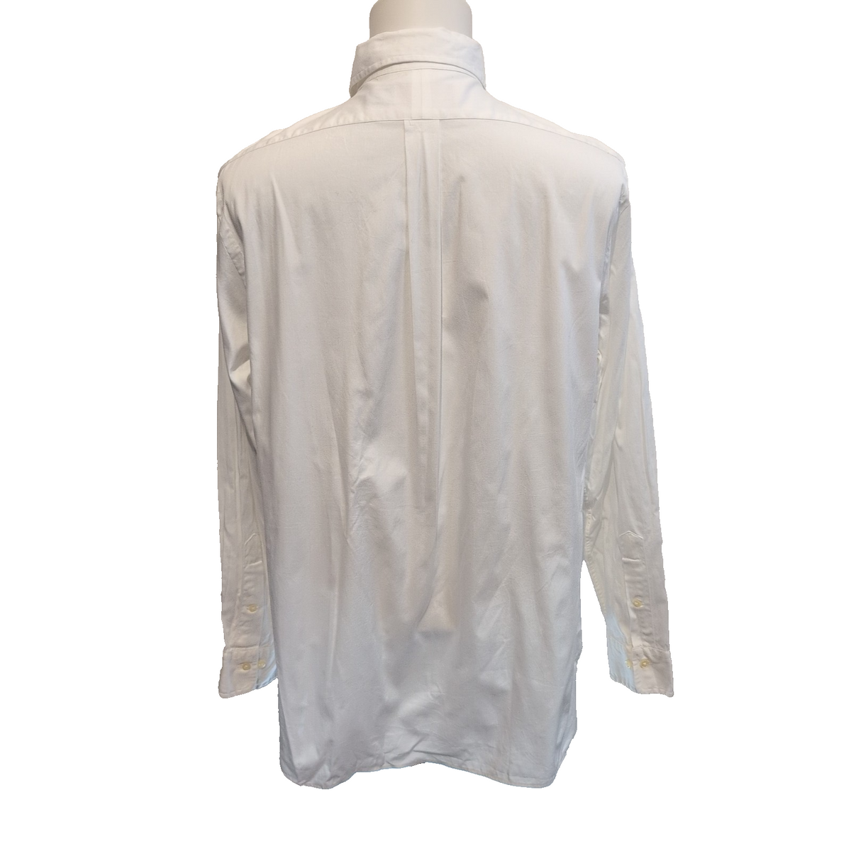 Chemise Ralph Lauren L Blanche Coton Logo Bleu Marine Button Down Shirt